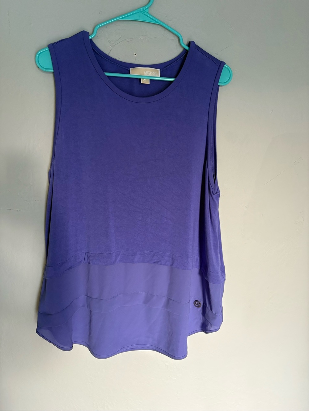 Michael Stars Purple Layered Sleeveless Top